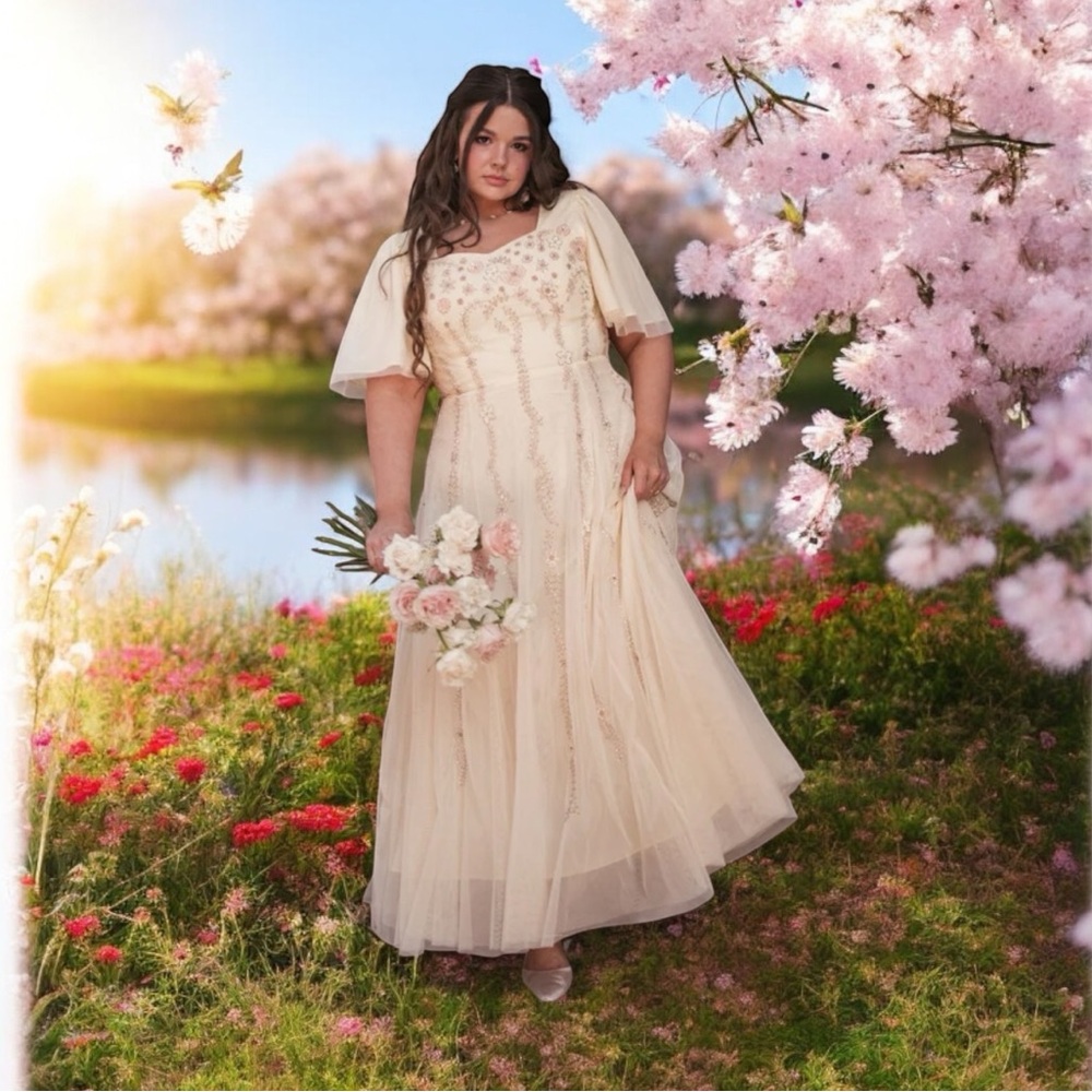 JESSAKAE Neva Enchanted Spring sundress summer gown Jessa Kae luxury Sz L NWT